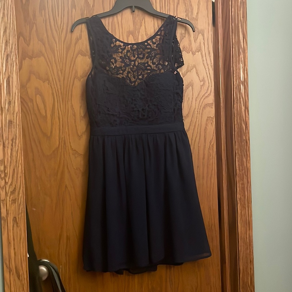 navy blue homecoming dress from lulus